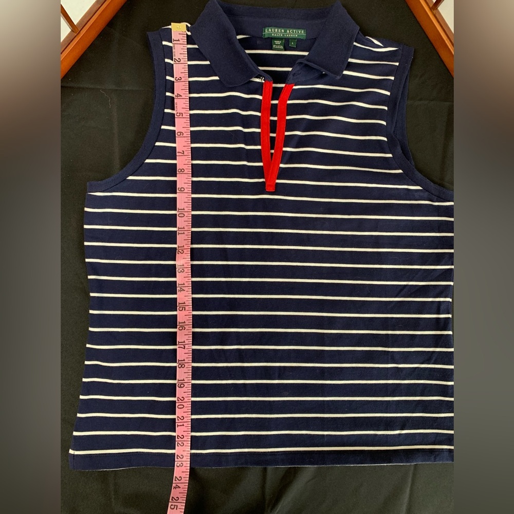 Ralph Lauren Women’s Navy/red/white Active wear Sport Tee Size M Like New - Picture 4 of 6